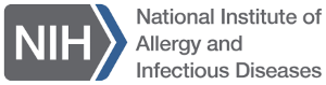 NIH in grey square with blue arrow, followed by National Institute of Allergy and Infectious Diseases.